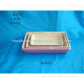 Pink Rectangle Ceramic Plate